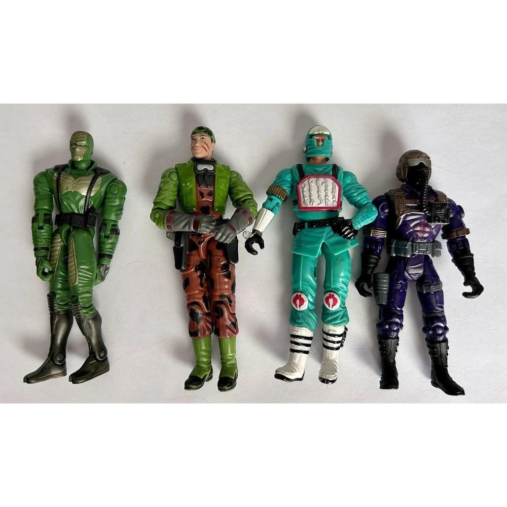 G.I. Joe Lot of 4 Action Figures 4" Night Creeper Scalpel Fang 3 Tunnel Rat (D5)